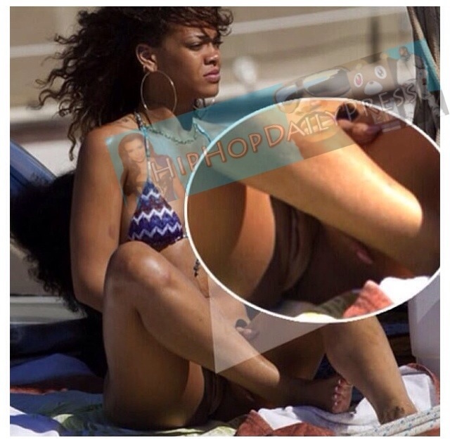 Rihanna shows ENTIRE Vagina On Beach!!!! Very Detailed Picture!!!!